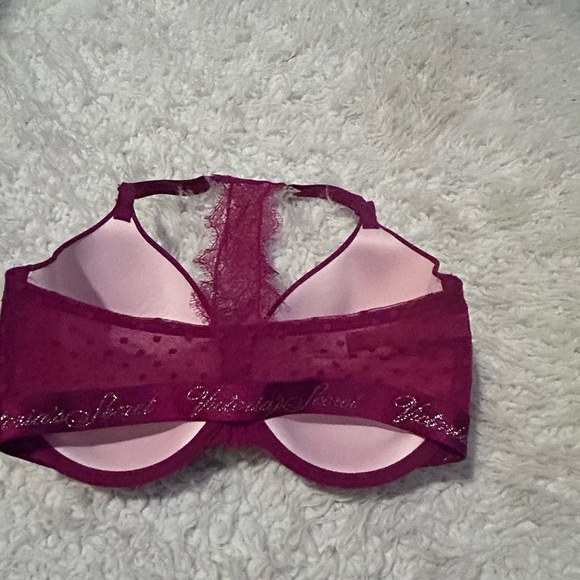2 Victoria Secret Lined Demi Lace Racerback Front Closure Bra NWOT - Picture 4 of 10